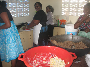 Sisters preparing Lunch at the Bible School