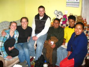 Bible class with an interested contact and some of the La Paz memebers