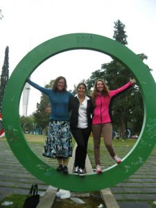 Sisters Colleen Uiga, Milena Barboza and Jamie Cawston in Cordoba
